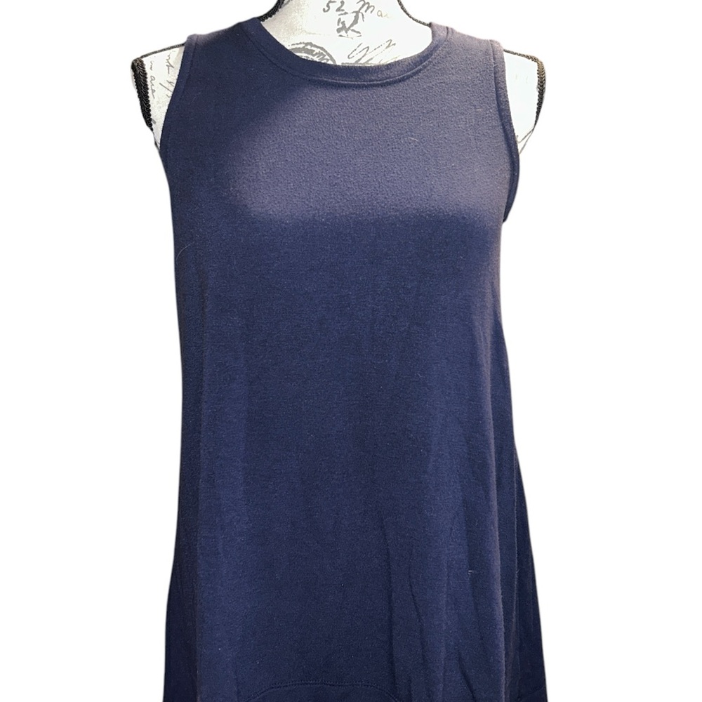 Sleeveless Navy Top